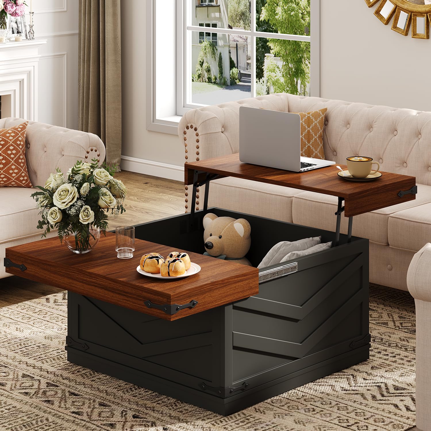 Office Furniture Center - Lift Top Coffee Table Sliding Square
