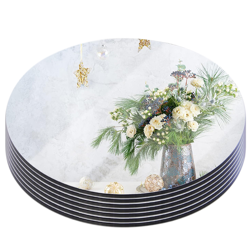 20cm Round Mirror Glass Tray   - Conference Table Round review and price