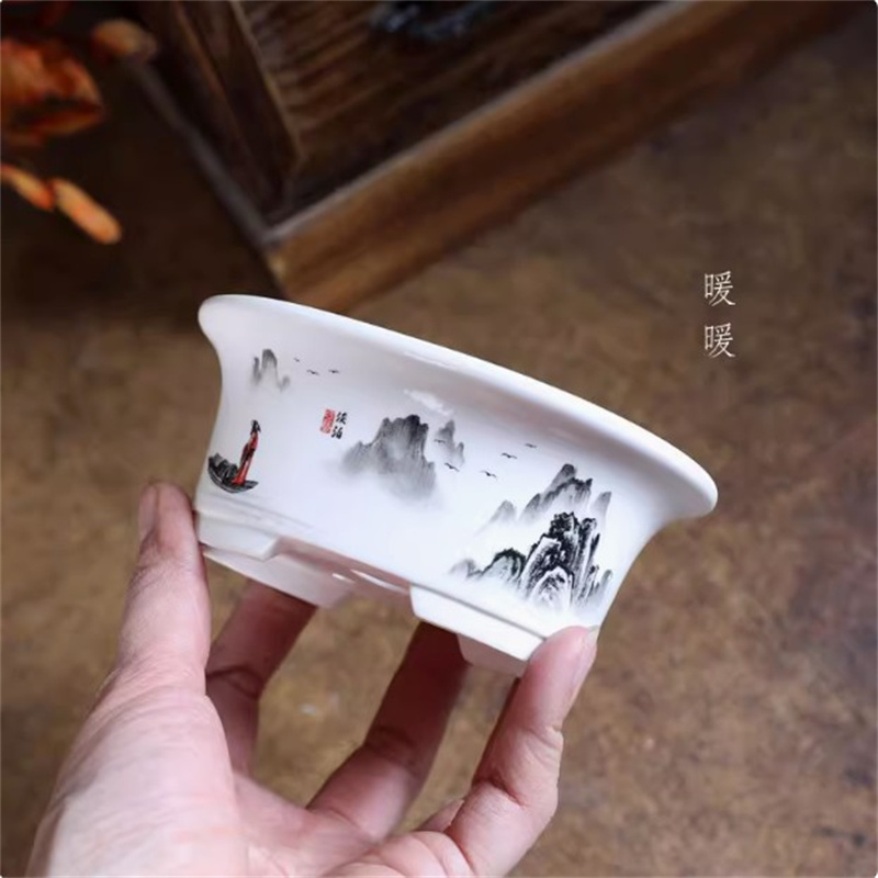 Porcelain White Oval Bonsai Po - Conference Table Round review and price