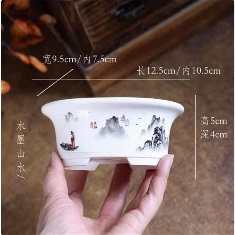 Porcelain White Oval Bonsai Po - Conference Table Round review and price