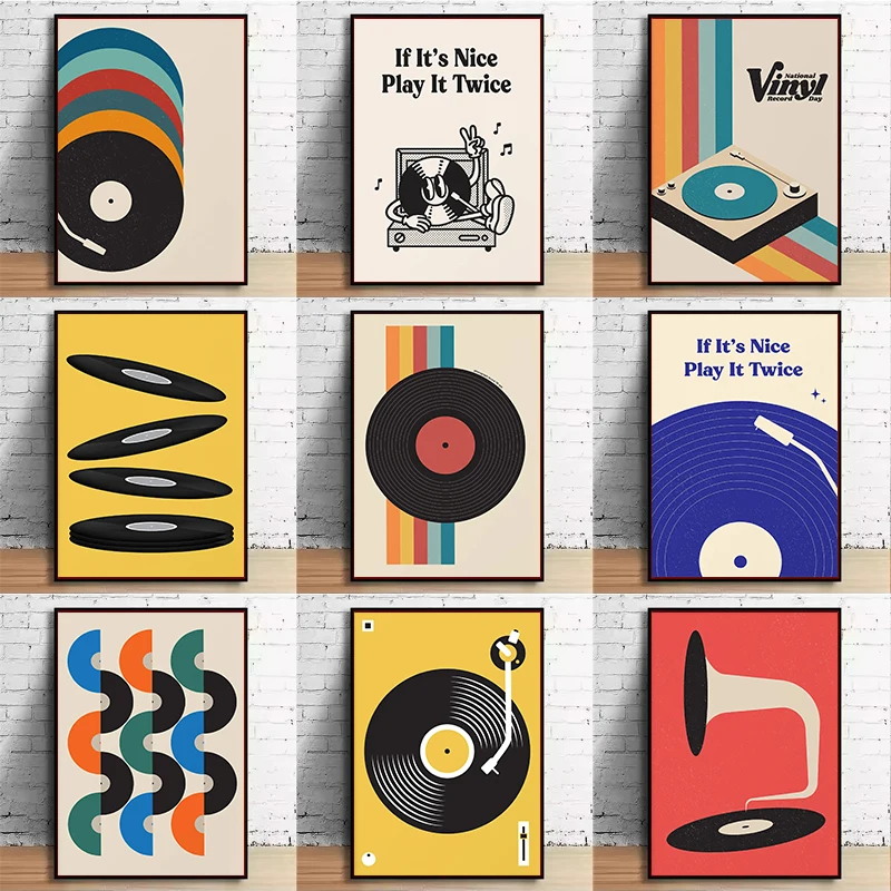 Mid Century Vinyl Record Canva - Office Furniture Design review and price