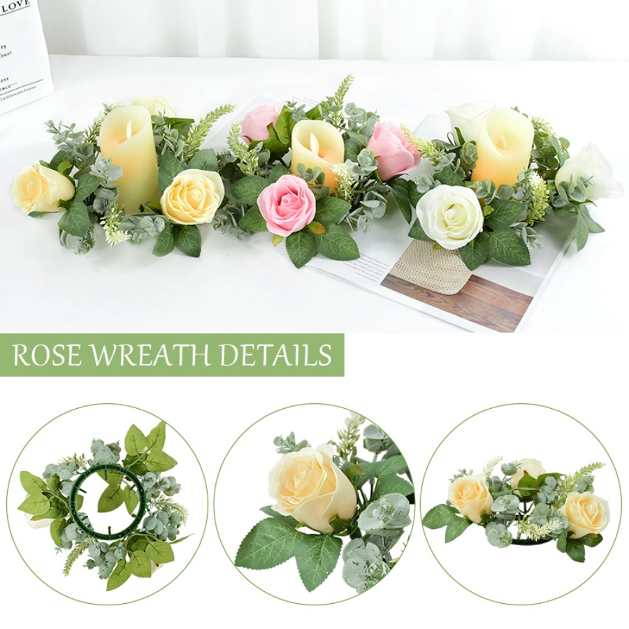 Artificial Rose Wreath Shaped  - Conference Table Round review and price